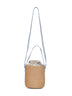 Greyish blue Woody small basket bag