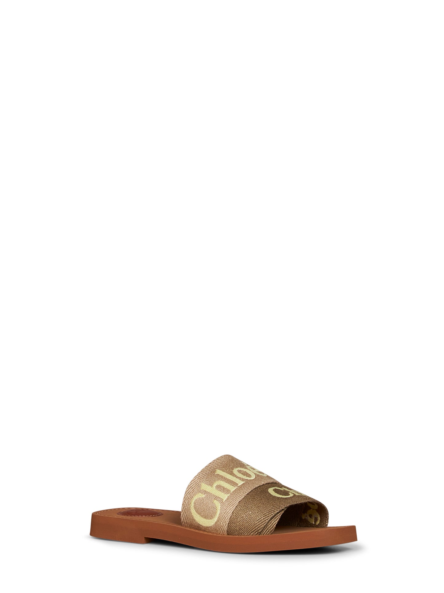 Sand and yellow Woody flat sandals