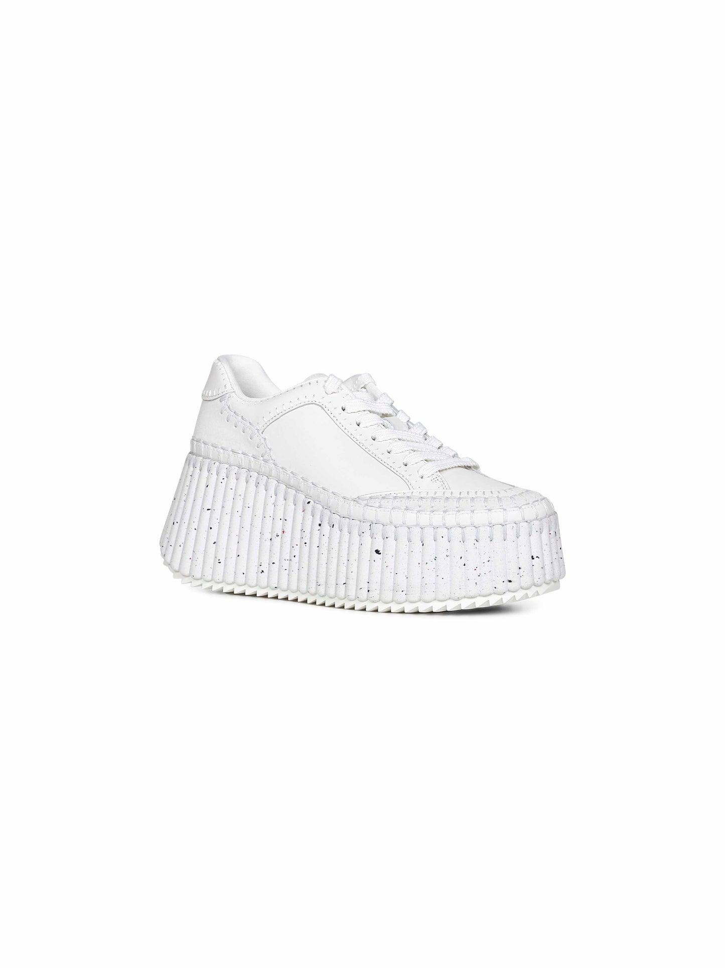 White Nama wedge sneakers
