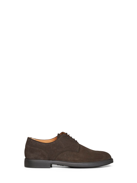 Brown suede Steane Derby shoes