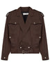 Giacca sportiva sfiancata in twill di cotone cioccolato