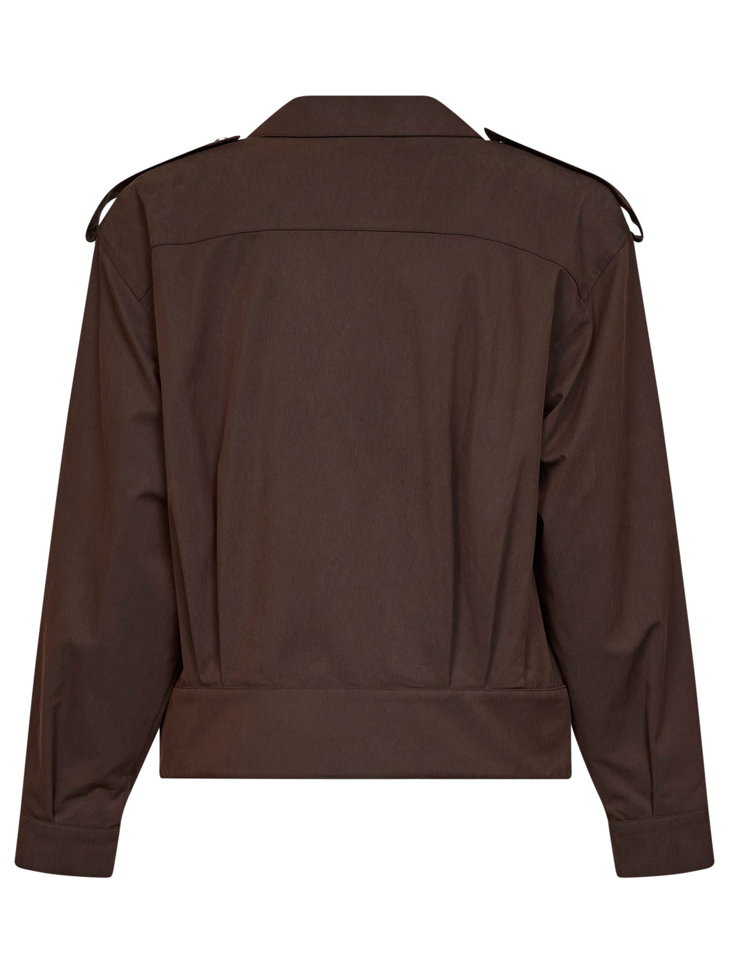 Giacca sportiva sfiancata in twill di cotone cioccolato