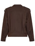 Giacca sportiva sfiancata in twill di cotone cioccolato