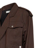Giacca sportiva sfiancata in twill di cotone cioccolato