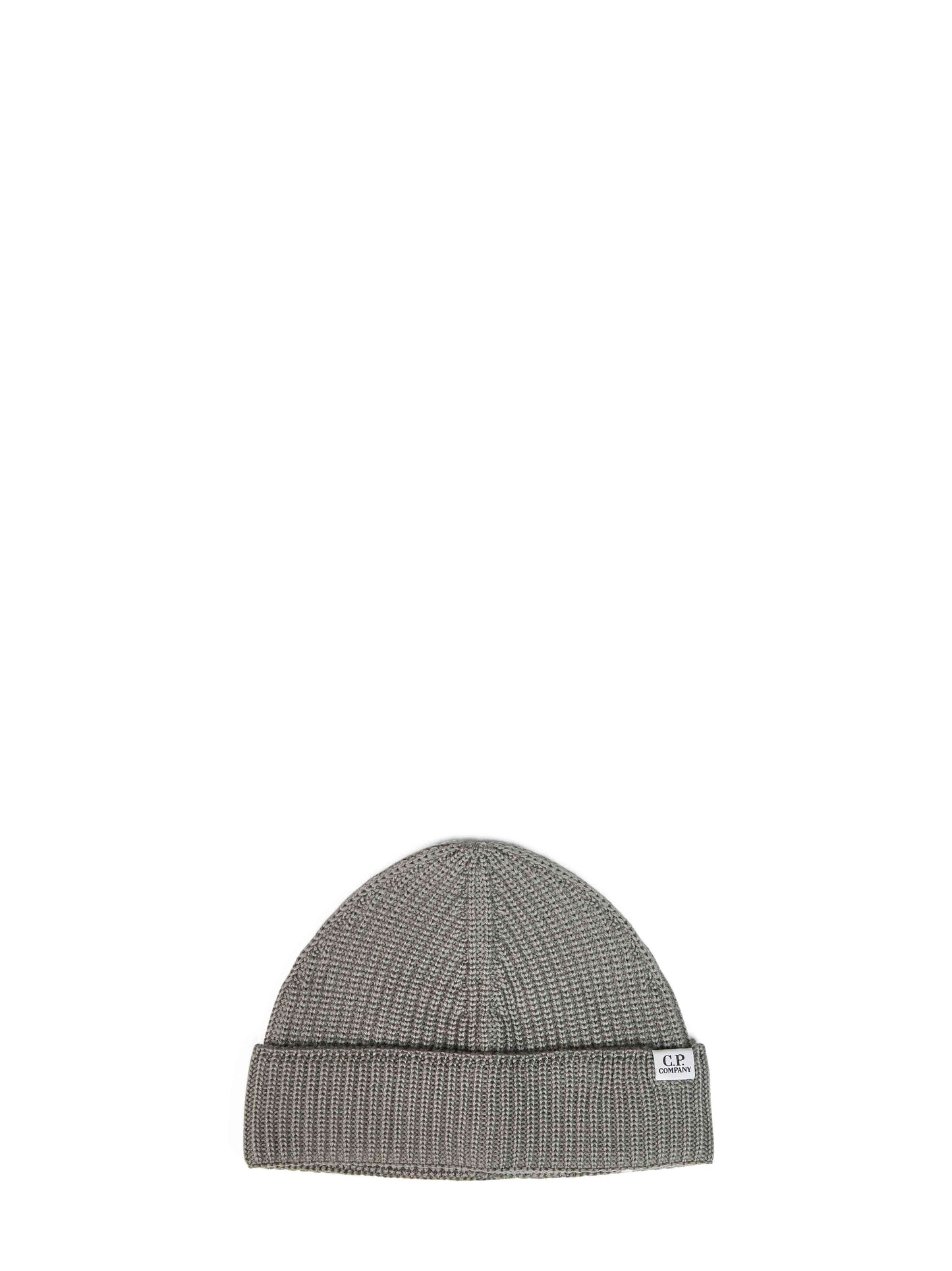 Mud English rib stitch knit extra-fine merino wool beanie