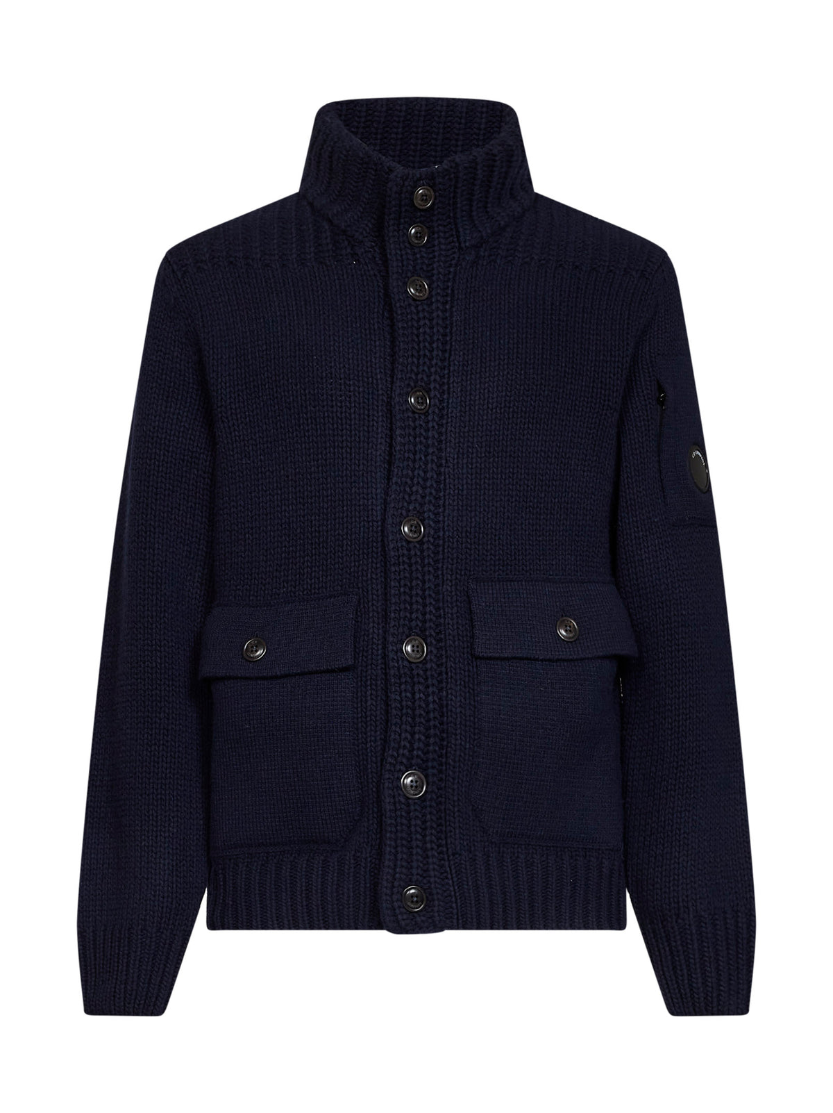 Cardigan Lens in Lambswool GRS blu