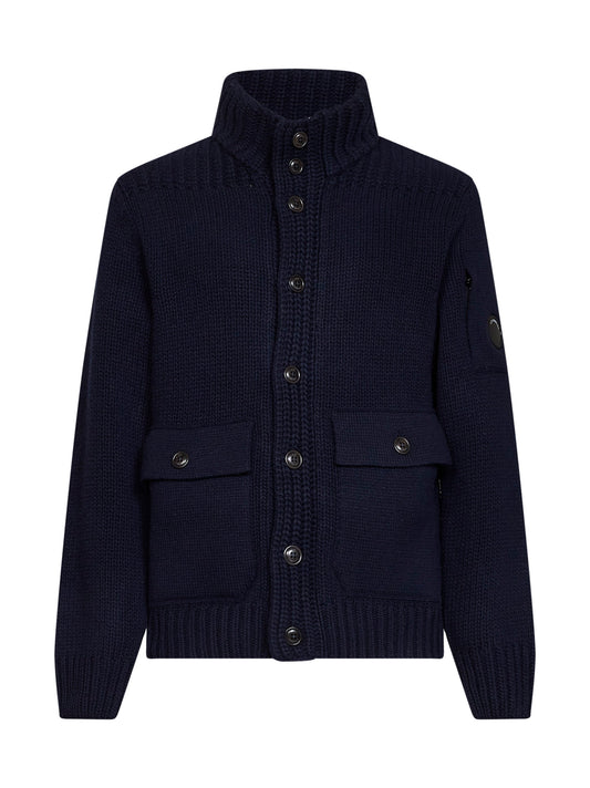 Cardigan Lens in Lambswool GRS blu