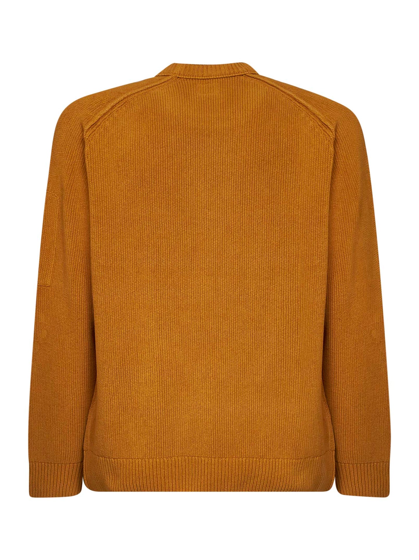 Maglione girocollo Lens in ciniglia di cotone giallo ocra