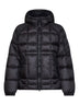 Piumino con cappuccio in D.D. Shell nero