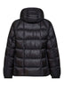 Piumino con cappuccio in D.D. Shell nero