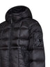 Piumino con cappuccio in D.D. Shell nero