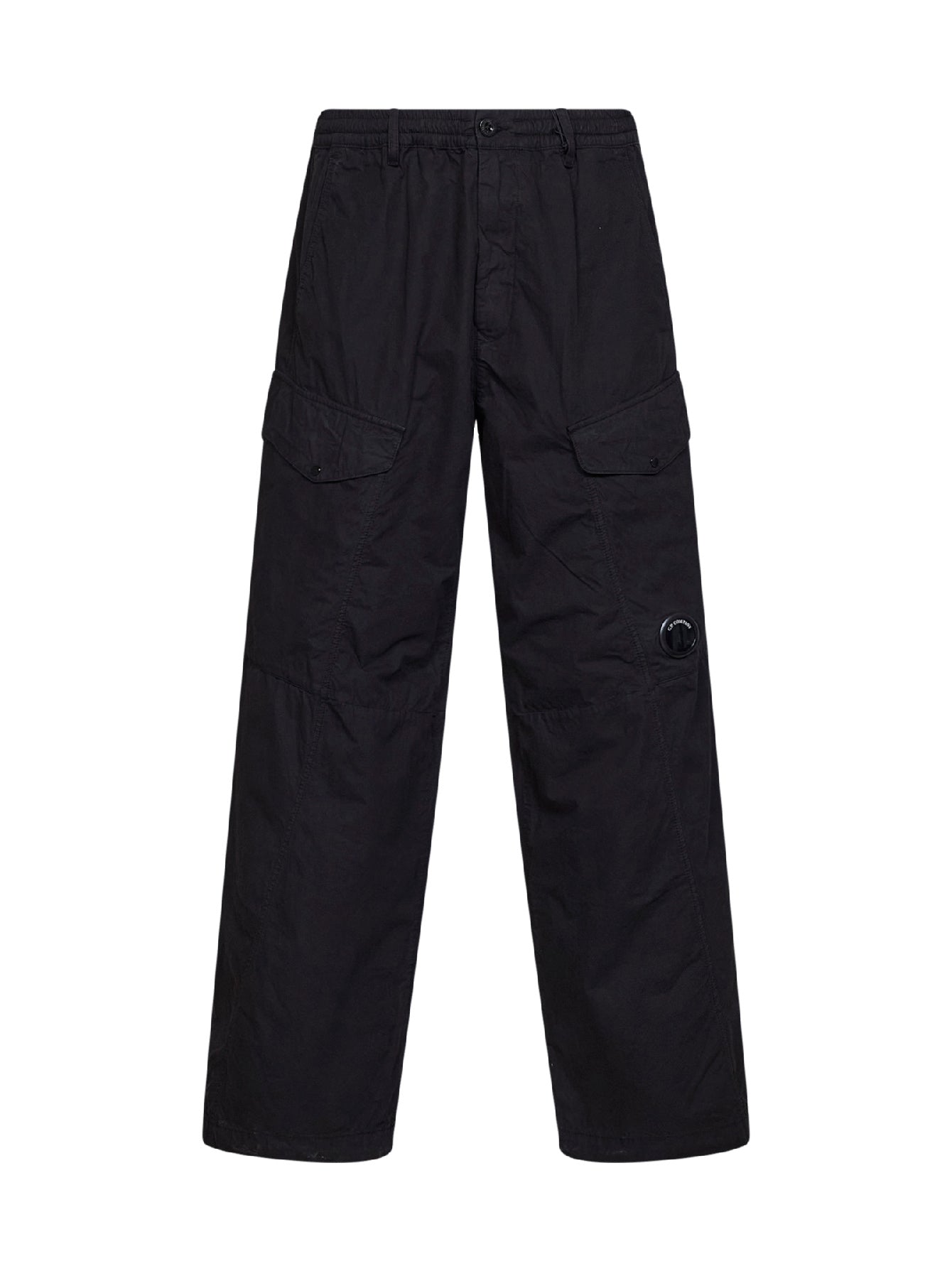 Black Micro-Reps Lens cargo trousers