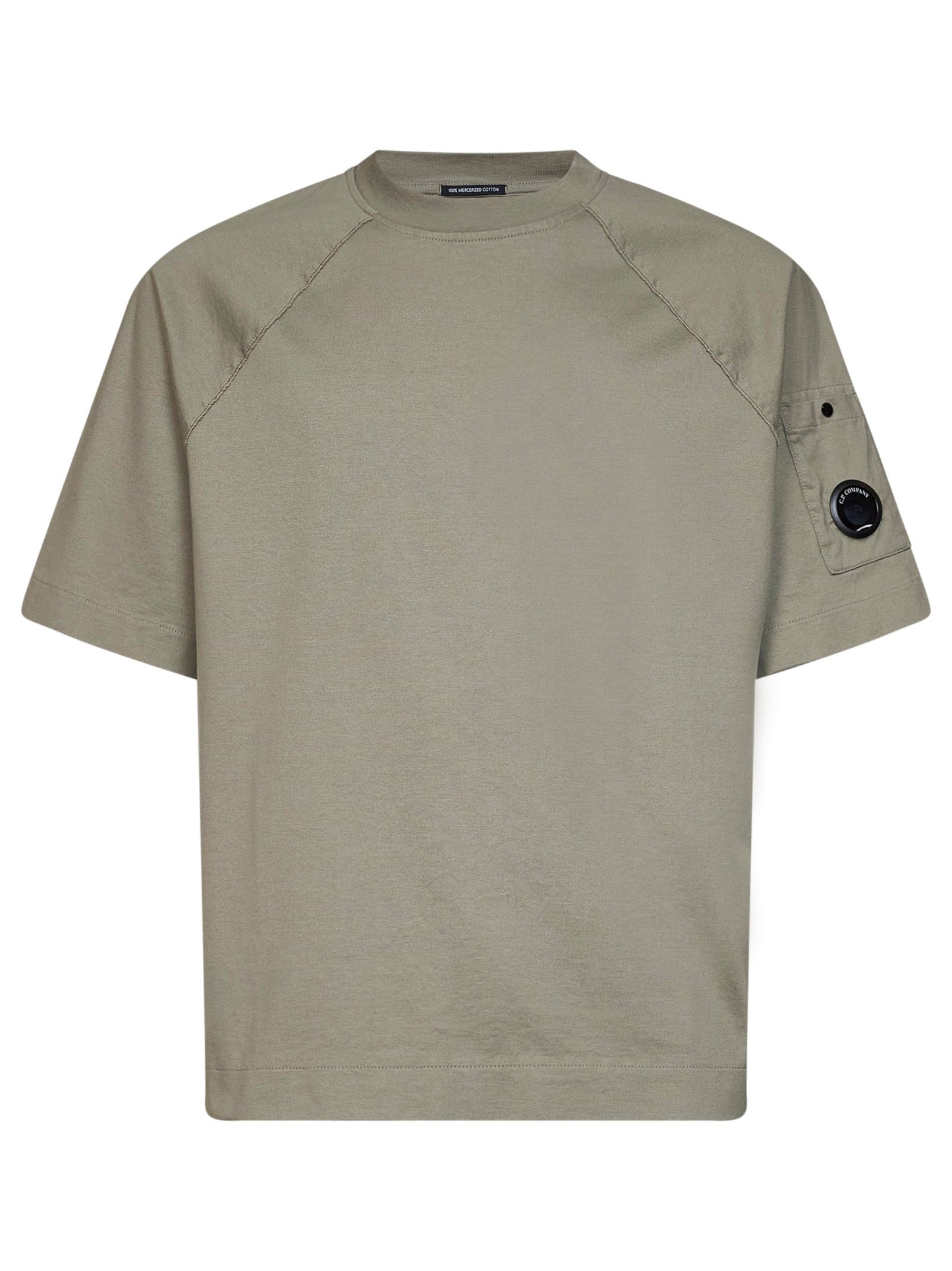 Mud twisted 30/2 mercerized cotton jersey Lens T-shirt