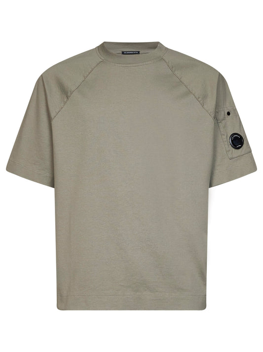 Mud twisted 30/2 mercerized cotton jersey Lens T-shirt