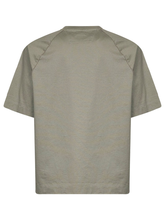 Mud twisted 30/2 mercerized cotton jersey Lens T-shirt
