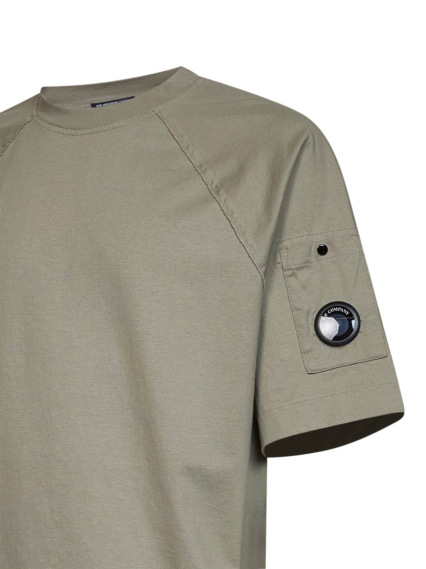 Mud twisted 30/2 mercerized cotton jersey Lens T-shirt
