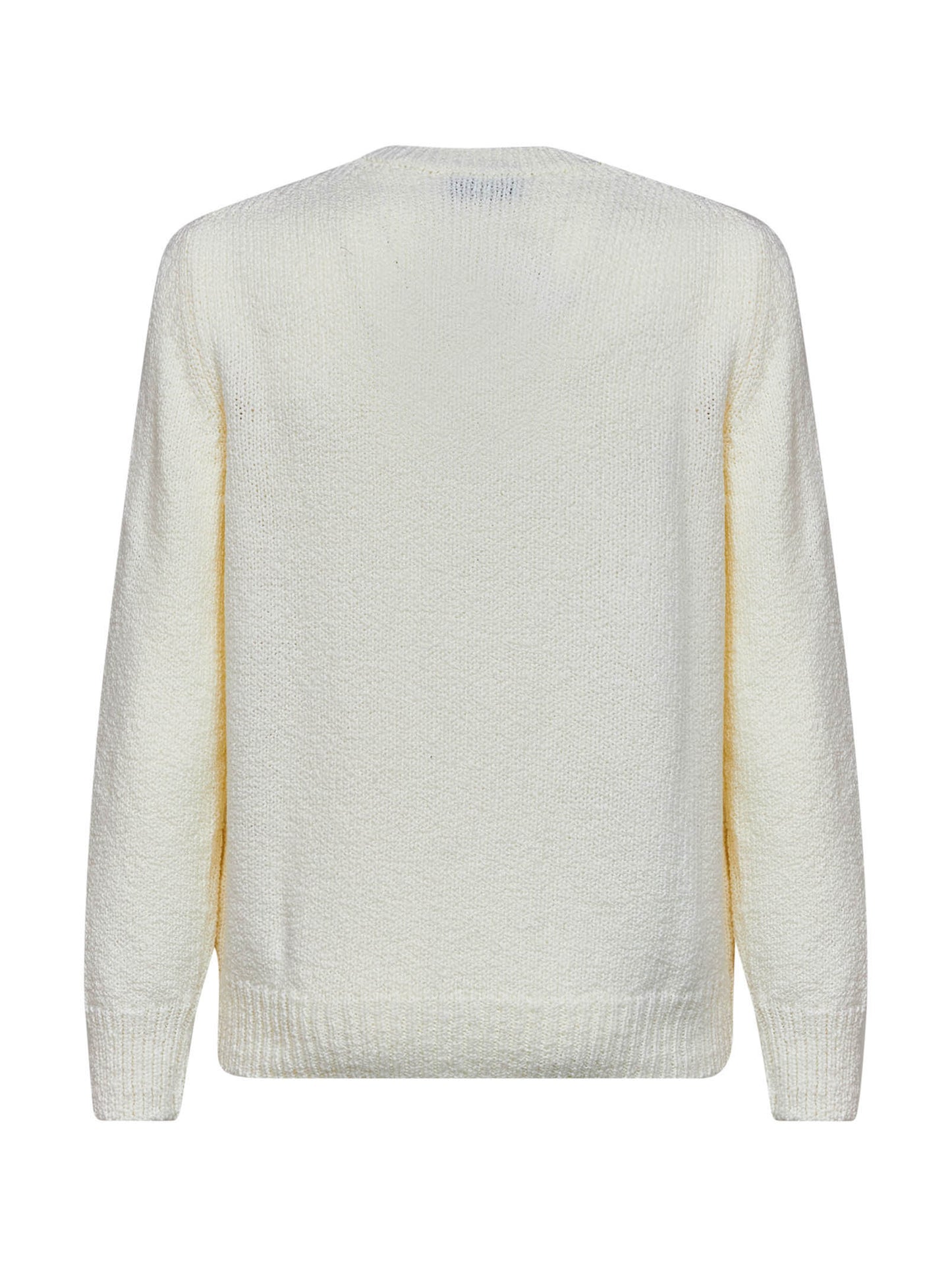 Maglione in bouclé di lana vergine bianco