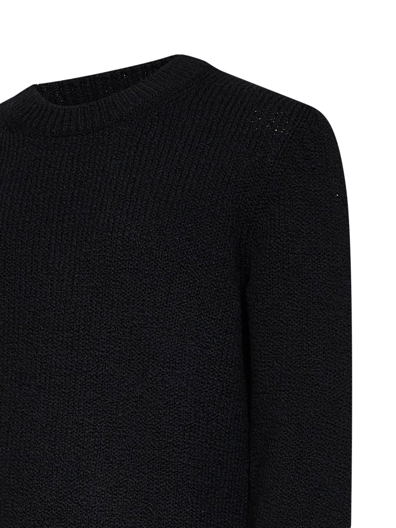 Maglione in bouclé di lana vergine nero