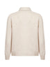 Giacca in maglia di lana vergine beige<BR/>