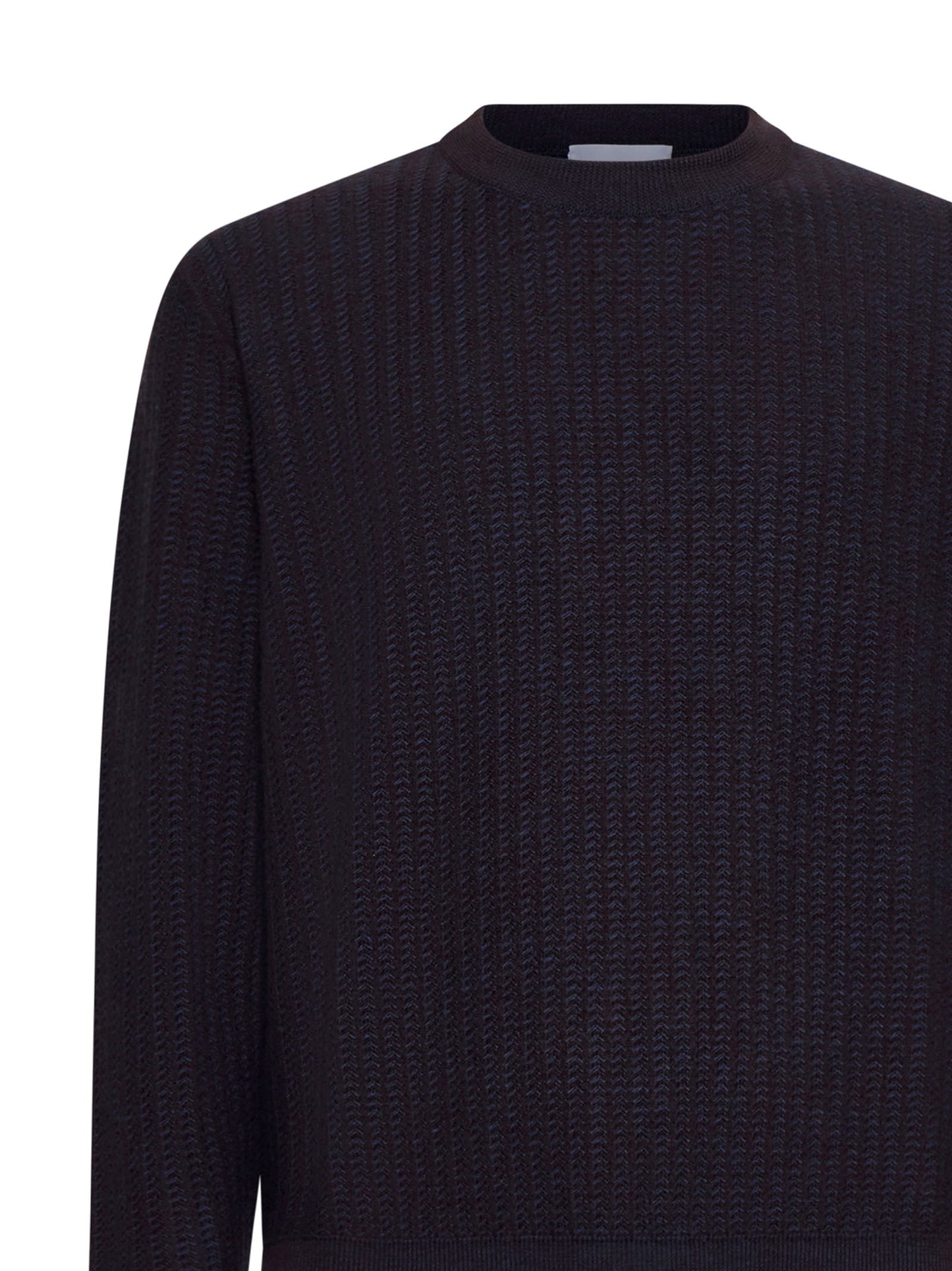 Maglione girocollo in seta e lana