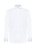 White cotton wing collar shirt