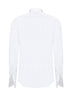White cotton wing collar shirt