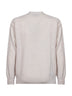 Cardigan relaxed fit in maglia di lana vergine beige