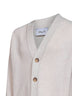 Cardigan relaxed fit in maglia di lana vergine beige
