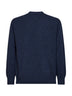 Cardigan relaxed fit in maglia di lana vergine blu