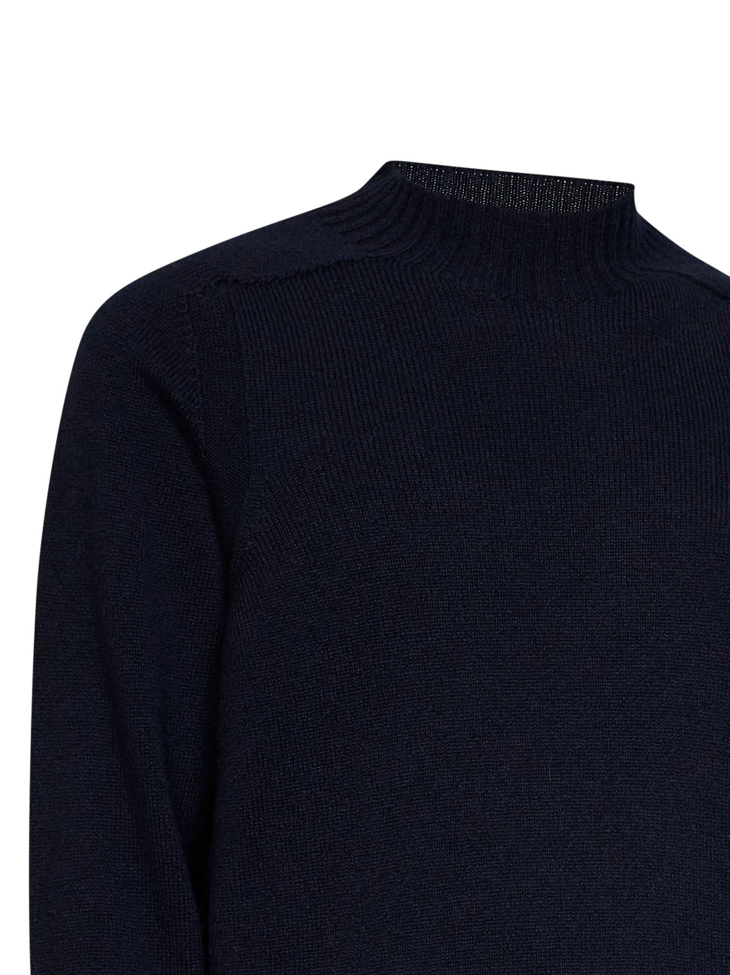 Lupetto in maglia di lana blu navy
