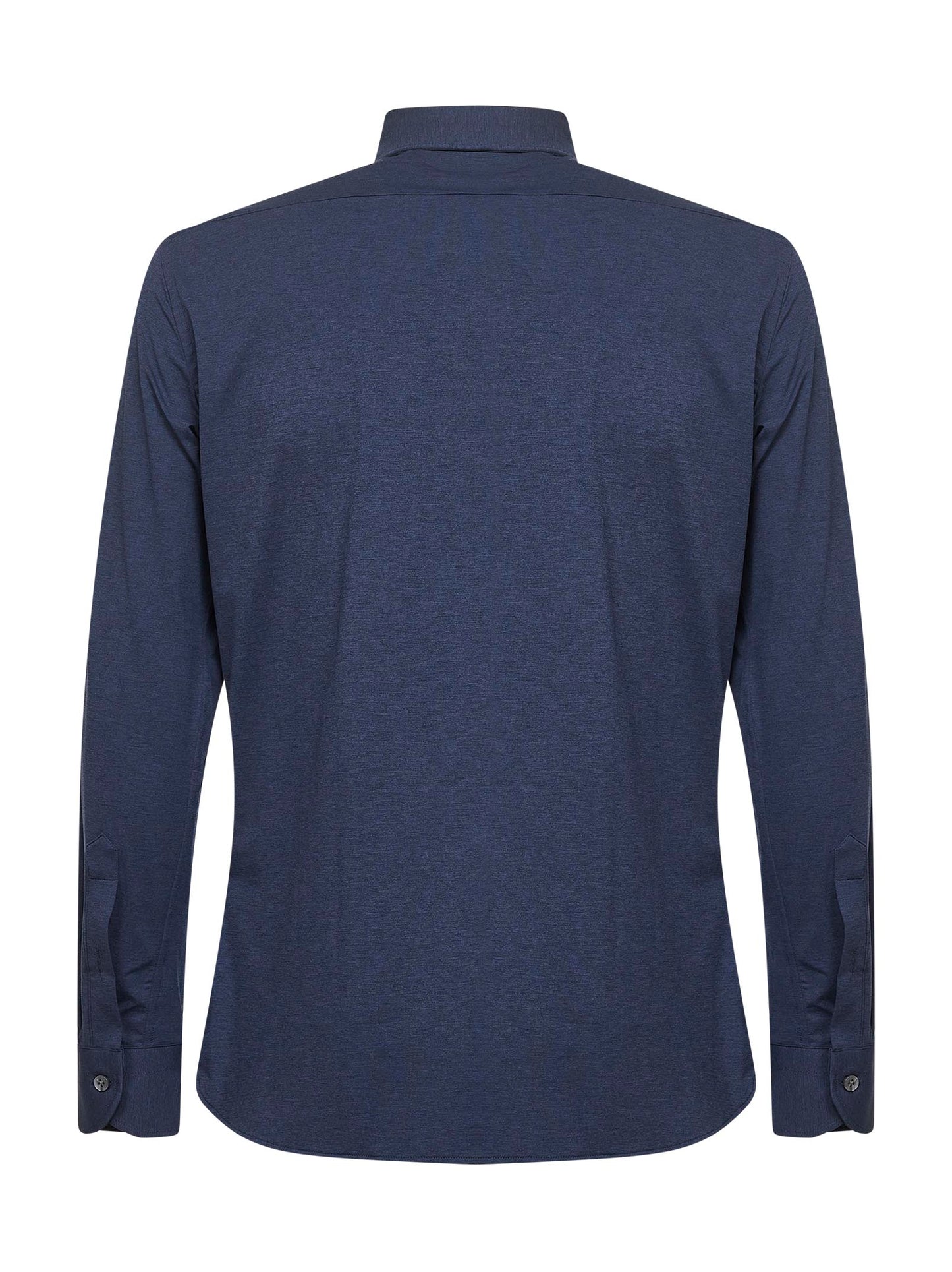 Camicia in jersey stretch blu