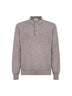 Polo in maglia di misto lana grigio scuro