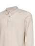 Polo in maglia di lana e viscosa e cashmere beige