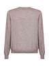 Maglia girocollo in lana vergine beige
