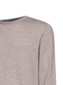 Maglia girocollo in lana vergine beige