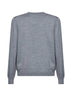 Maglia girocollo in lana vergine grigio chiaro
