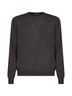 Maglia girocollo in lana vergine marrone