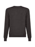 Maglia girocollo in lana vergine marrone