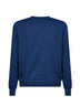 Maglia girocollo in lana vergine blu
