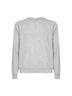 Maglia girocollo in misto lana e cashmere grigio