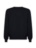 Black virgin wool knit V-neck cardigan