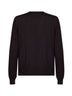 Cardigan scollo a V in maglia di lana vergine marrone