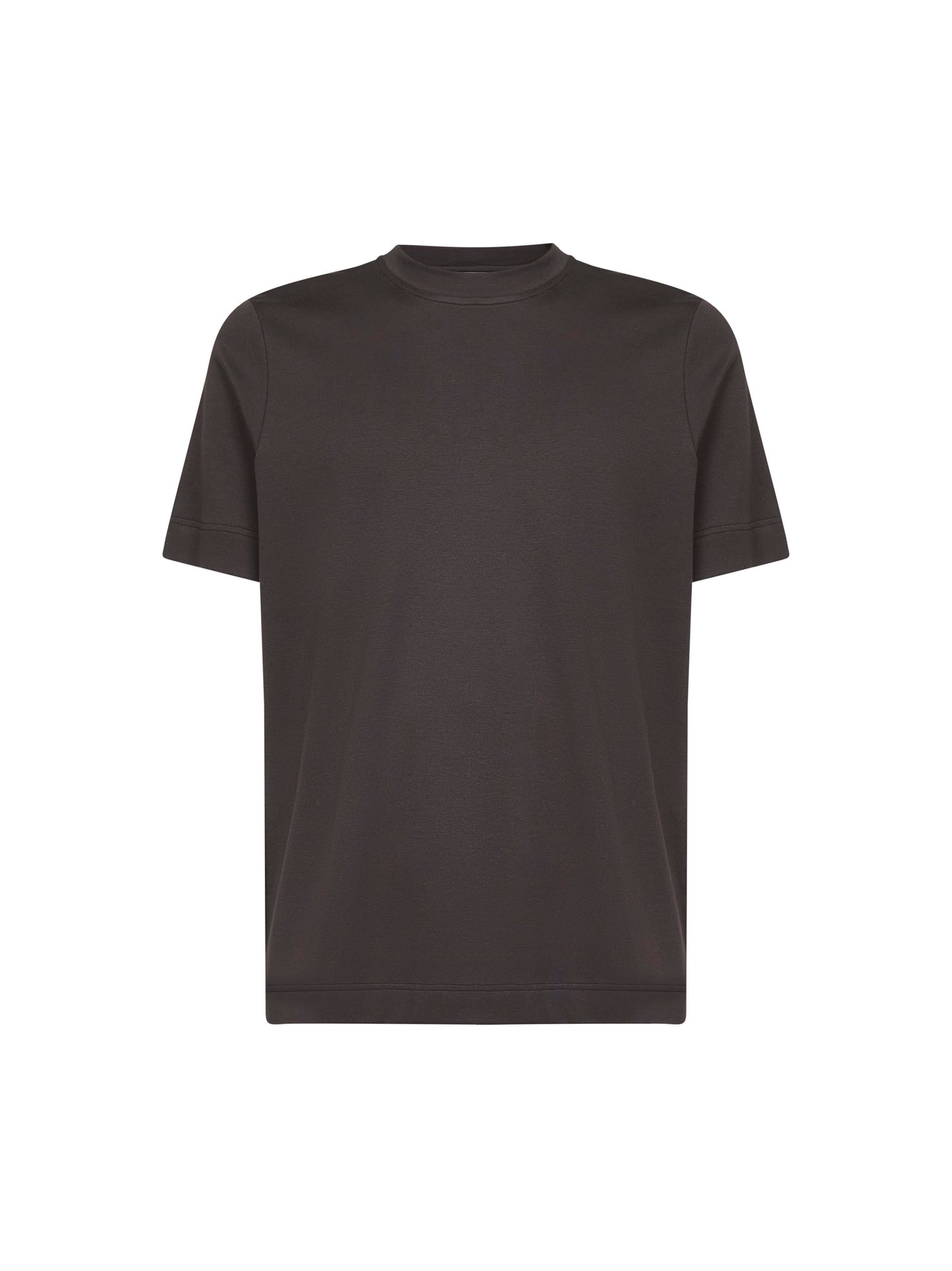 T-shirt in jersey di cotone marrone