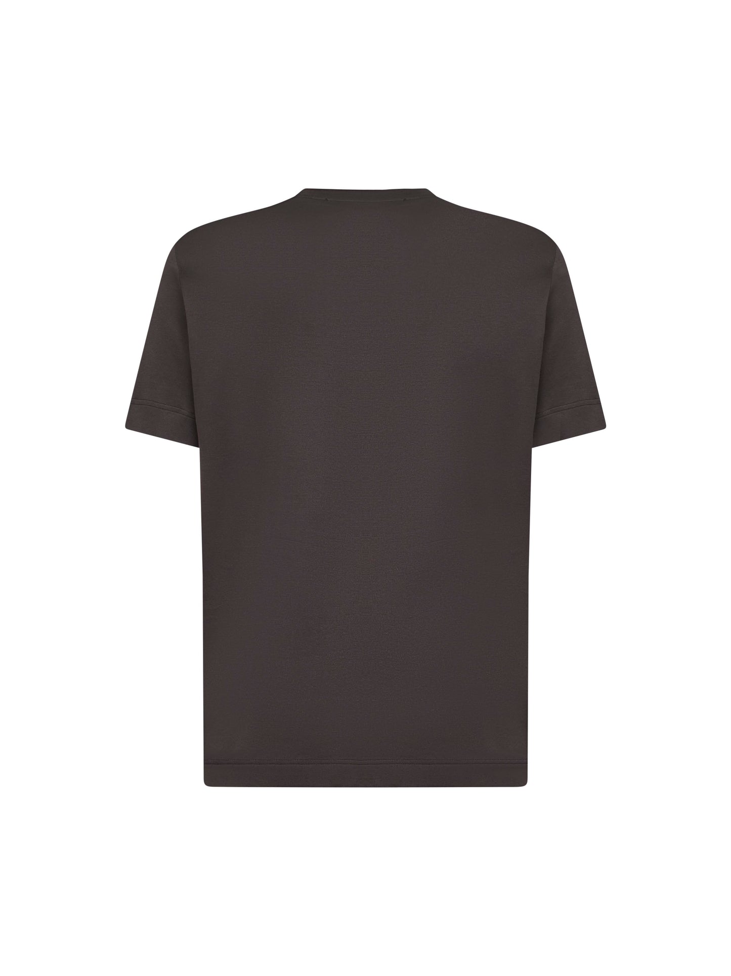 T-shirt in jersey di cotone marrone