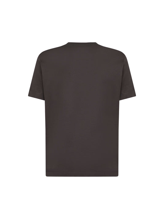 T-shirt in jersey di cotone marrone