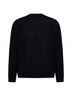 Black virgin wool crewneck sweater
