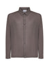 Taupe virgin wool knit shirt