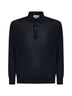 Blue virgin wool knit shirt