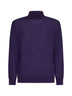 Maglia lupetto in lana vergine viola