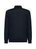 Blue virgin wool mock neck sweater